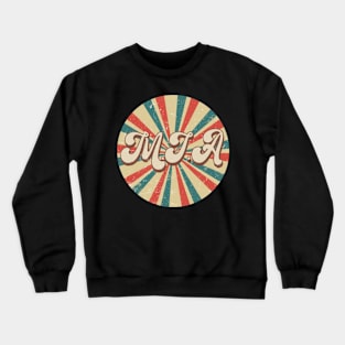 Circle Design MIA Proud Name Birthday 70s 80s 90s Crewneck Sweatshirt